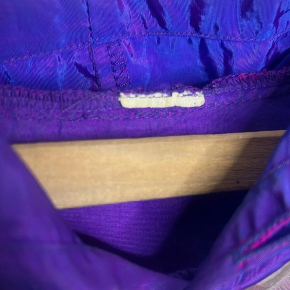 Vintage 90s SURF STYLE Body Gear iridescent hooded windbreaker popover jacket - Picture 12 of 15